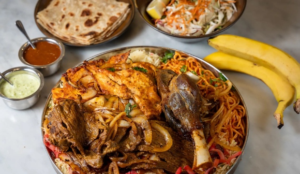 Sahiib Somali restaurant plate